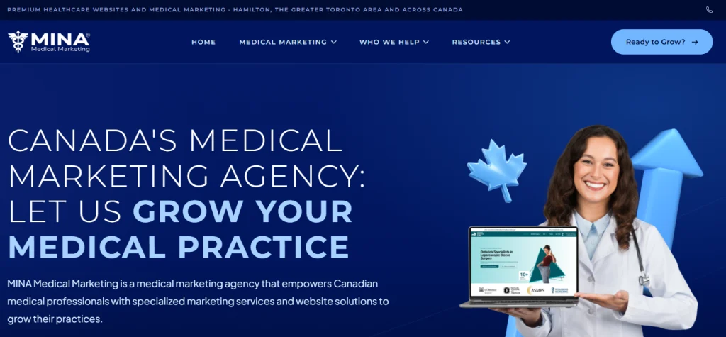Mina Medical Marketing - top medical spa marketing agencies in Toronto.