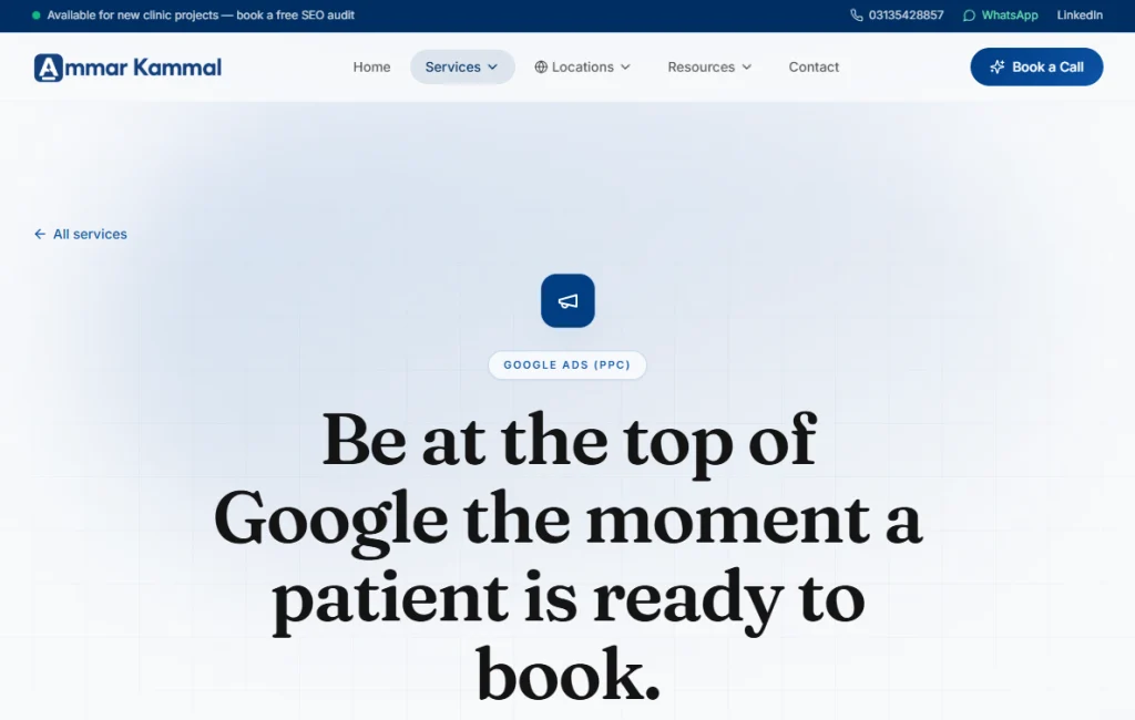 Ammar Kammal - Google Ads firms for med spas in Toronto.