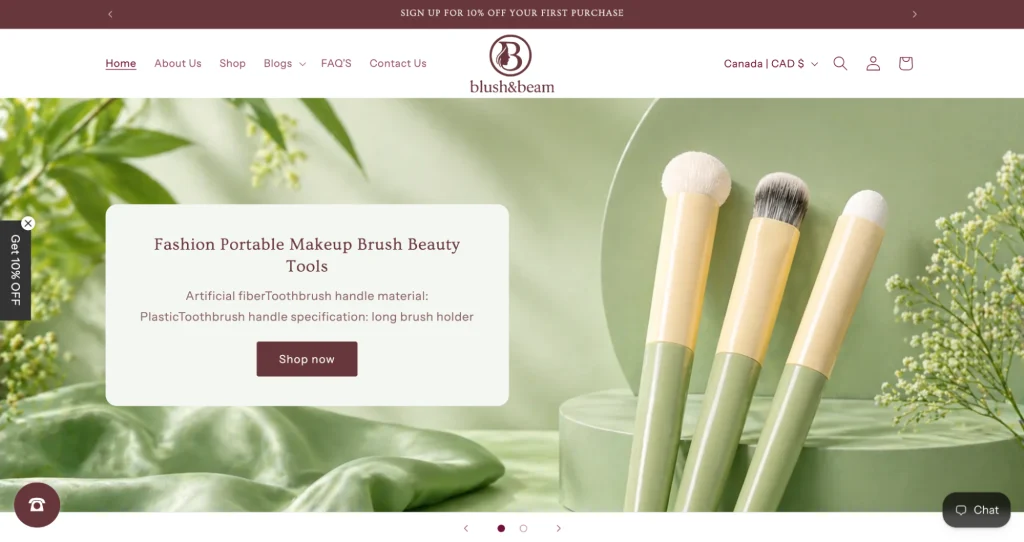 Blush & Beam Google Ads and Meta Ads case study featuring leads, bookings, and advertising spend.