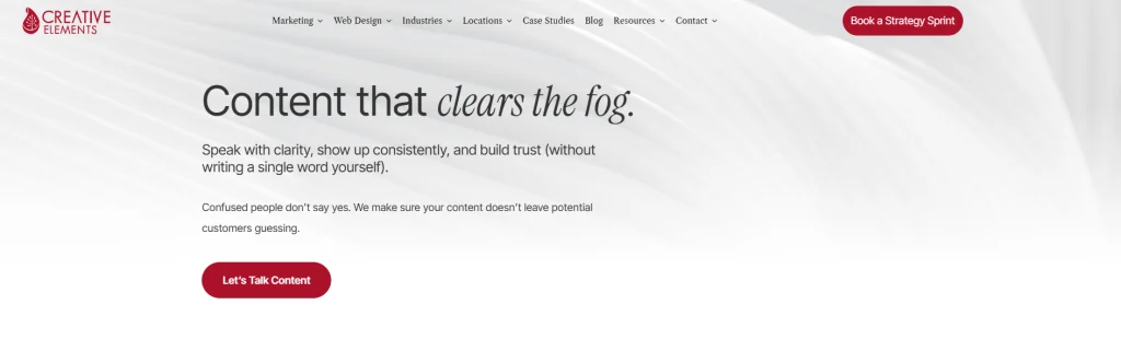 Creative Elements content marketing services for med spas.