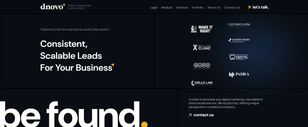 dNOVO Group - top Google Ads agencies for med spas in Toronto.