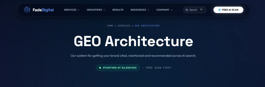 FadeDigital - generative engine optimization agency for med spas in Toronto.