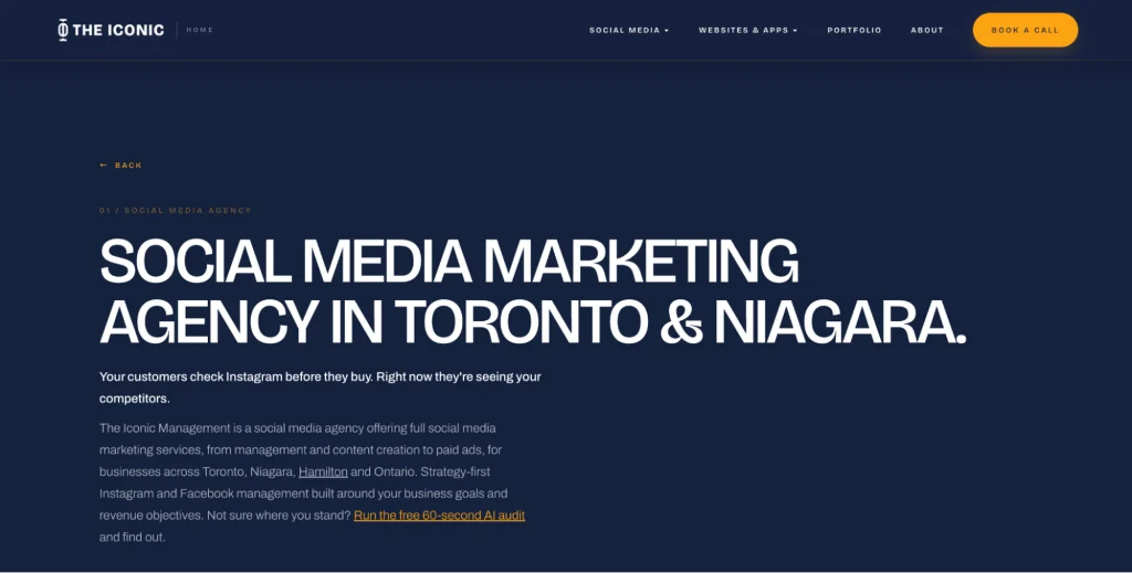 The Iconic Management social media marketing for med spas.