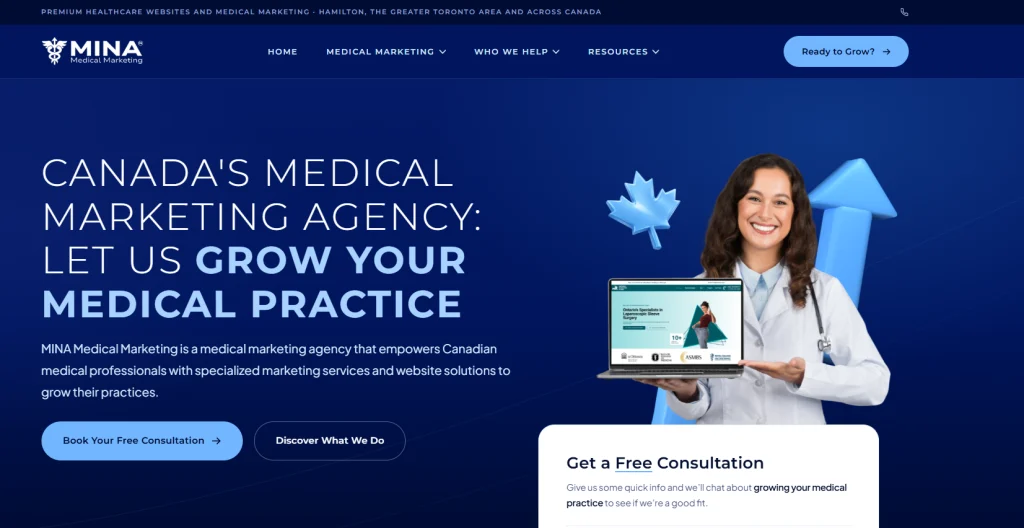 Mina Medical Marketing - AI SEO companies for med spas in Toronto.