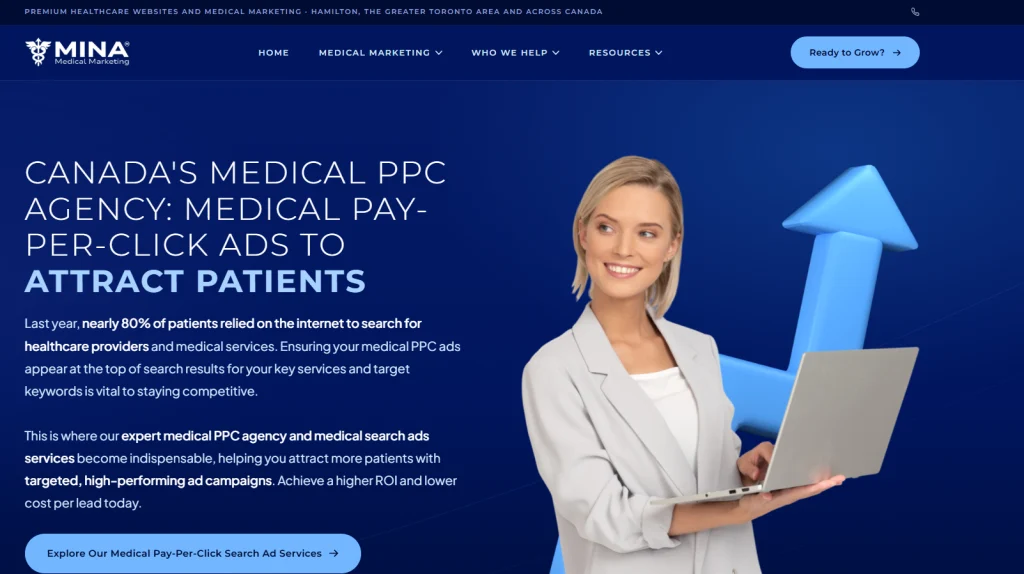 MINA Medical Marketing - Google Ads companies for med spas in Toronto.MINA Medical Marketing is one of the Google Ads companies for med spas in Toronto helping businesses turn paid search into a stronger source of qualified leads.