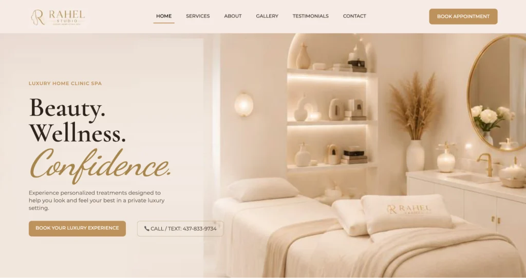 Rahel Studio Meta Ads case study showing appointments, completed treatments, and reported revenue.