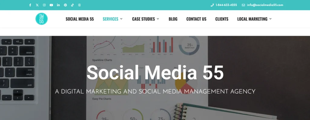 Social Media 55 social media marketing services for med spas.