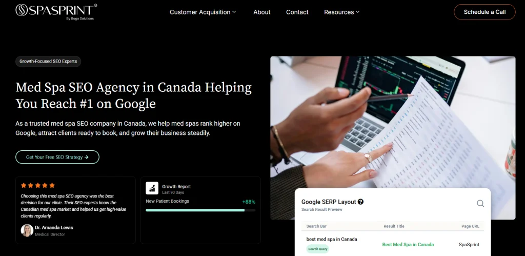 SpaSprint providing local SEO services for med spas.