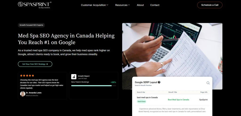 SpaSprint - medical spa SEO agency in Toronto.
